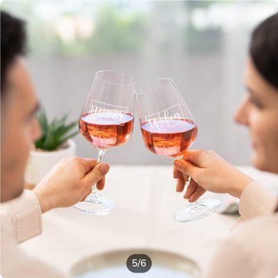 Copa de vino de plástico personalizada