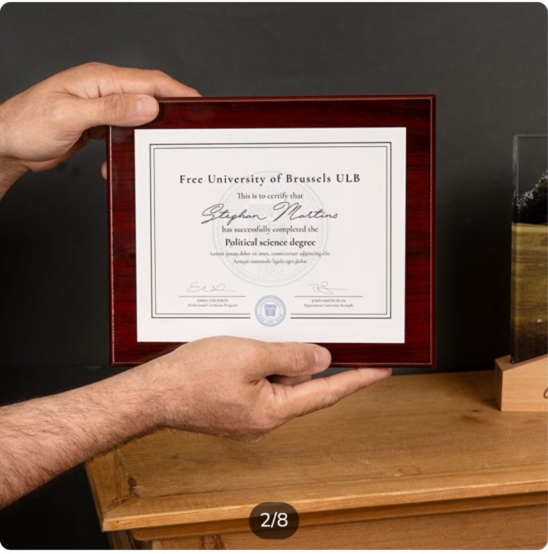 Placa conmemorativa personalizada de caoba