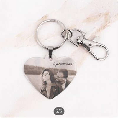 Llavero corazón grabado