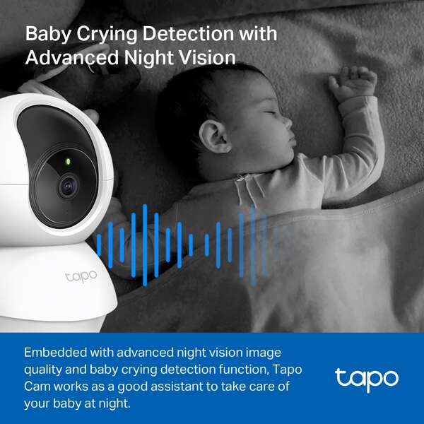 TP-Link Tapo TC71 Camara de Vigilancia 2K Wi-Fi - Rotacion 360º - Vision Nocturna - Deteccion de Movimiento y Notificaciones - Alarma de Luz y Sonido - Audio Bidireccional - Imagen 3