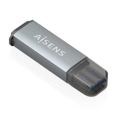 Aisens Lector de Tarjetas USB-A 3.1 Gen1 - Compatible con SD, Micro SD, MMC, RS-MMC, MMC Micro - Color Gris