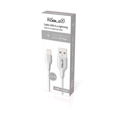 CABLE DE DATOS Y CARGA LIGHTNING/USB COMPATIBLE CON IPHONE 2.0M