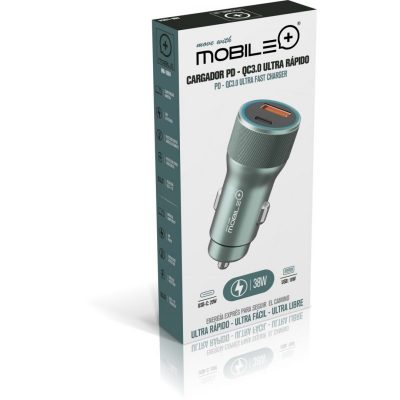 CARGADOR COCHE PD-QC 38W ULTRA RAPIDO