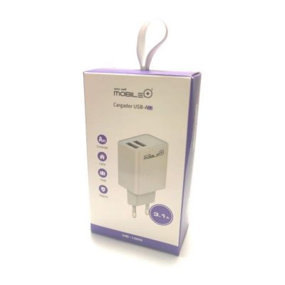 Cargador de pared con 2 puertos USB-A (3.1A)