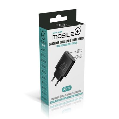 CARGADOR DOBLE USB TIPO-C 35W ULTRA RAPIDO