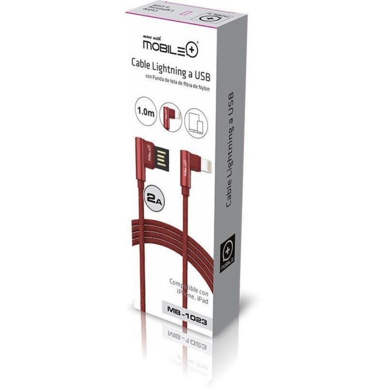 CABLE DE DATOS Y CARGA LIGHTNING A USB MOBILE+ MB-1023