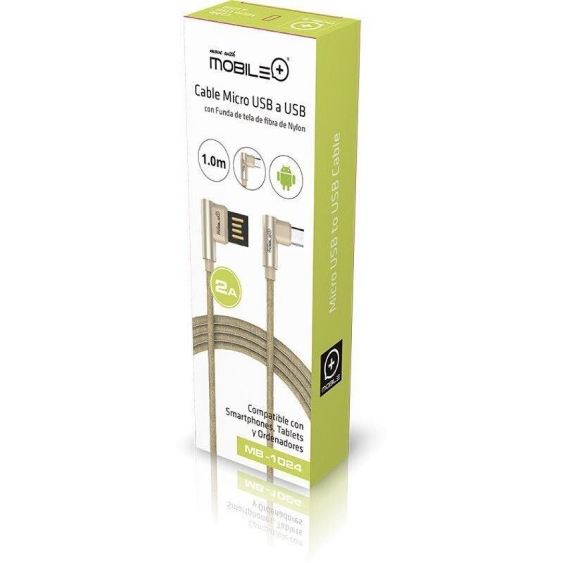 CABLE DE DATOS Y CARGA MICRO USB A USB MOBILE+ MB-1024