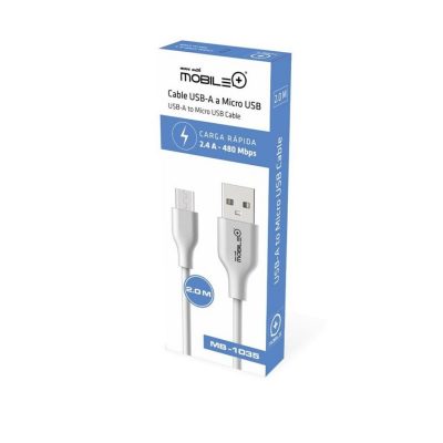 CABLE DE DATOS Y CARGA MICRO USB-A A MICRO USB 1.5M Y 2.0M 2.0m