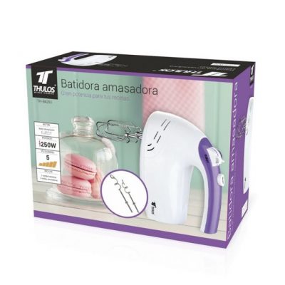 BATIDORA-AMASADORA, 250W, 5 VELOCIDADES THULOS TH-BA251 Morado