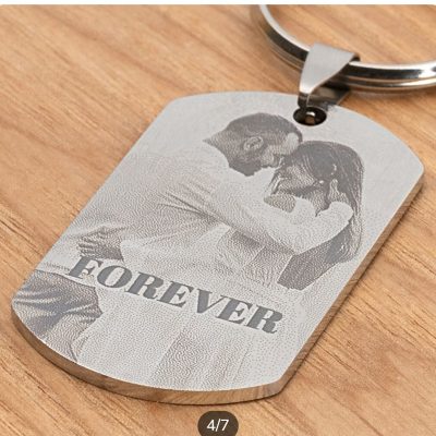 Llavero alargado grabado