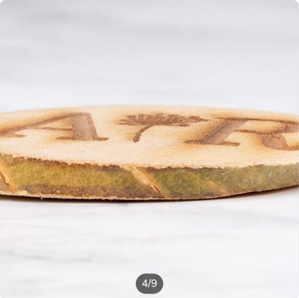 Llavero de madera natural redondo grabado - Imagen 4