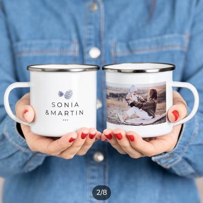 Taza esmaltada personalizada