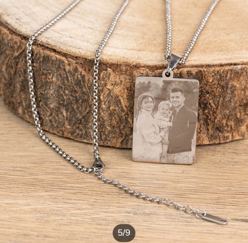 Colgante rectangular grabado - Imagen 5