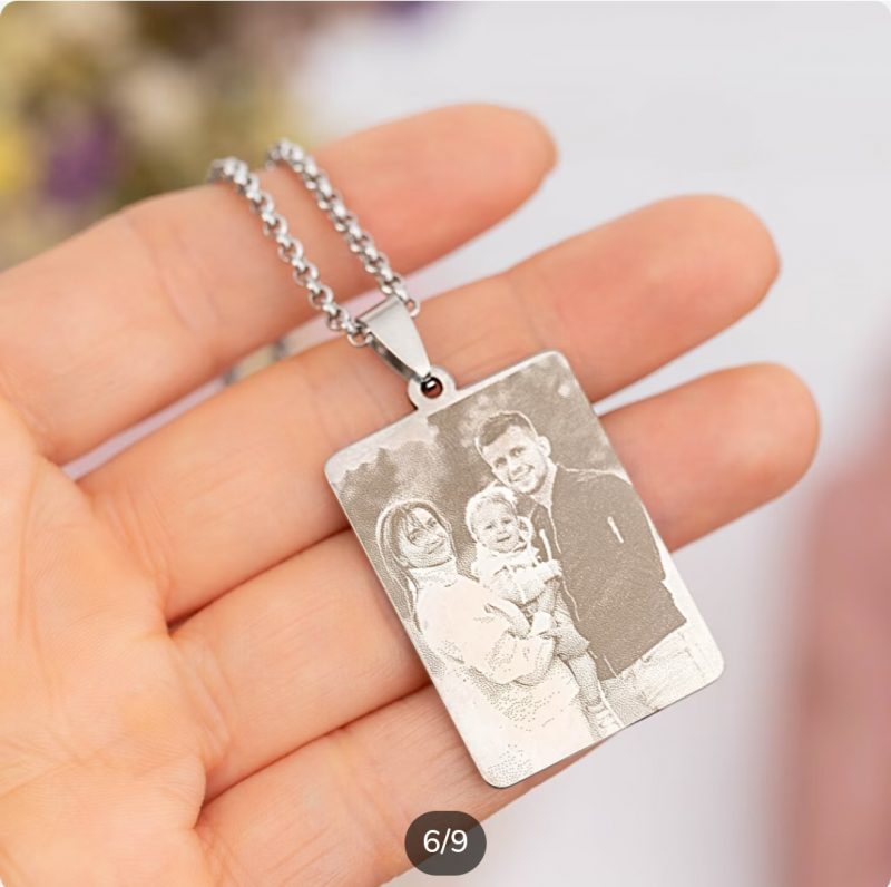 Colgante rectangular grabado - Imagen 4