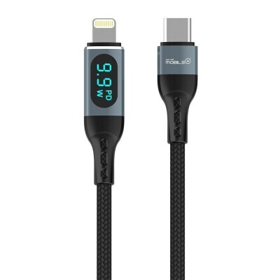 CABLE USB-TIPO C A LIGHTNING CON PANTALLA DE CARGA RAPIDA PD20W MB-1029 - Imagen 2