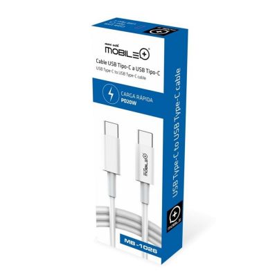 CABLE USB-TIPO C DE DATOS A TIPO C DE CARGA RAPIDA PD20W MB-1026