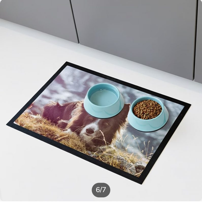 Alfombra personalizada para comedero de perro y gato - Imagen 6