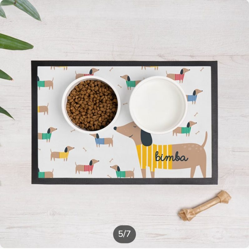 Alfombra personalizada para comedero de perro y gato - Imagen 5