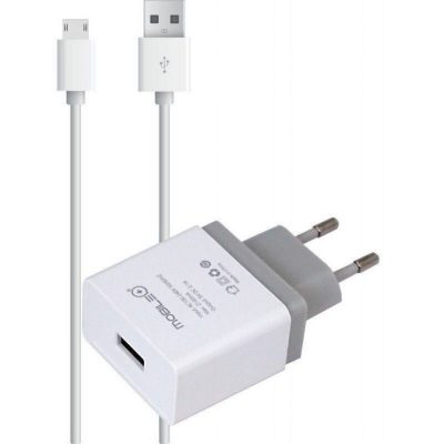 CARGADOR DE PARED Y CABLE MICRO USB A USB 2.1A MB-1004