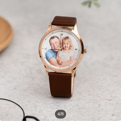Reloj de pulsera personalizado de polipiel para hombre
