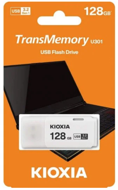 Pen Drive Kioxia TransMemory U301 128GB USB 3.2 Blanco