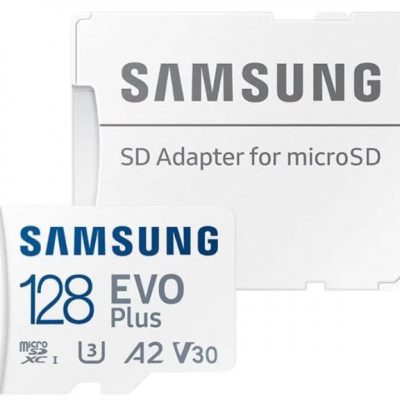 Samsung EVO Plus MicroSDXC  128 GB UHS-I U3 V30 Clase 10 con Adaptador
