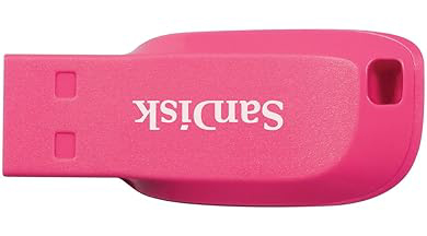 Memoria USB SanDisk Cruzer Blade de 32 GB, azul, rosa y verde, 3 unidades (paquete de 1) - Imagen 4