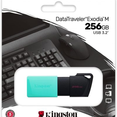Memoria flash USB 3.2 Gen 1 DTXM/256GB- with Moving Cap (Negro + Azul)