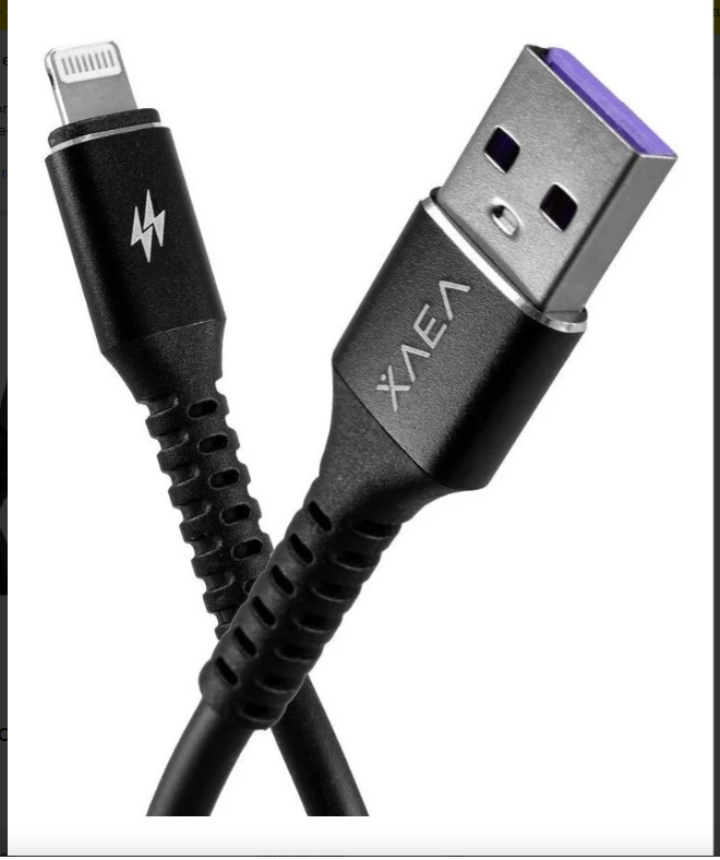 Cable Xaea Carga Rápida 4.4 Usb-a Para Iphone Negro