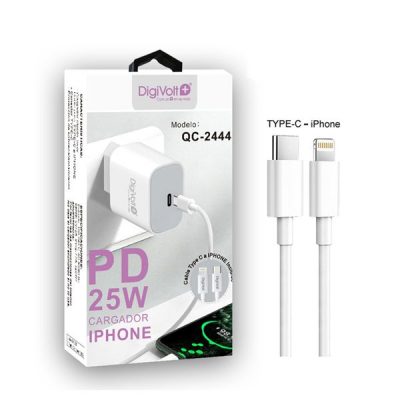 Cargador pd tipo c a iphone 25w