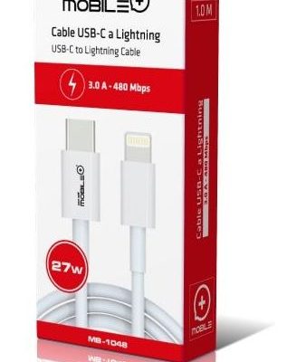 Cable USB-C A Lightning, 27W. MOBILE+ MB-1048