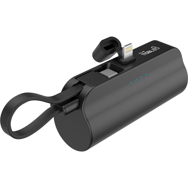 Power bank, conector Lightning y cable tipo C desmontable e integrado, capacidad batería: 5000 MAH. Mobile + MB-PB105