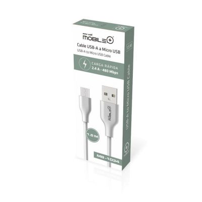 CABLE DE DATOS Y CARGA MICRO USB-A A MICRO USB 1.5M Y 2.0M 1.5m