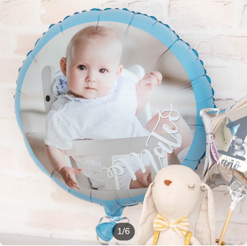 Globo foil redondo 45 cm. personalizado - Imagen 2